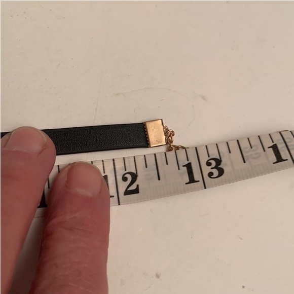 New YSL Black leather Necklace and or Bracelet with gold tone charms - Picture 5 of 9